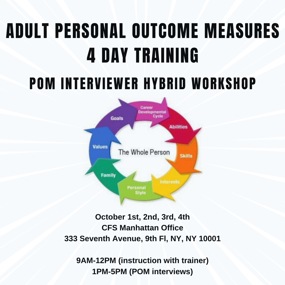 Adult Personal Outcome Measures 4-Day Training